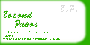 botond pupos business card
